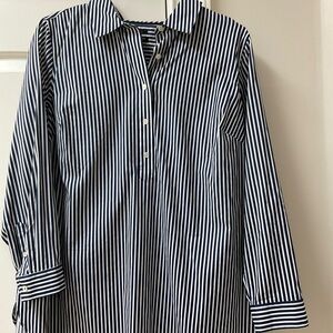 Navy Striped Women's Blouse.